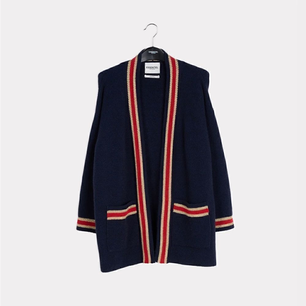 Anthropologie ESSENTIEL ANTWERP navy blue cardigan size XS